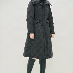 퀼티드 구스다운 롱패딩