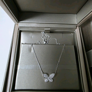 미꼬 모르포 m 파베 화이트골드 목걸이