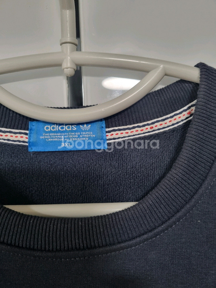 아디다스 네이비 오렌지 맨투맨 3XL--1