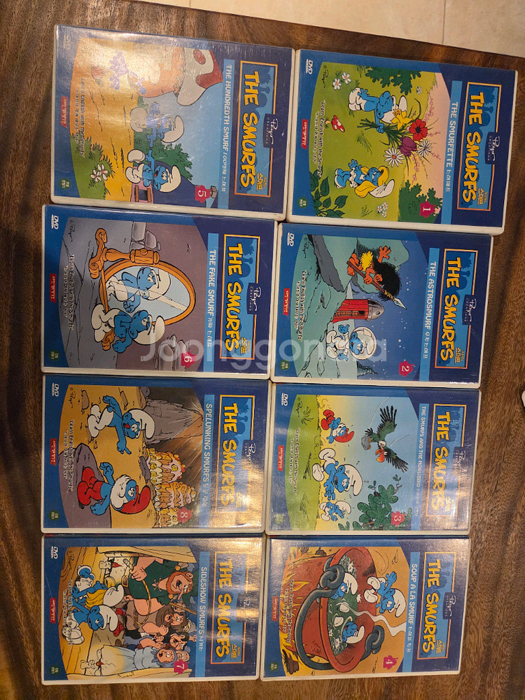 개구쟁이 스머프 애니메이션 DVD 8권 세트 개인소장하던겁니다.--0