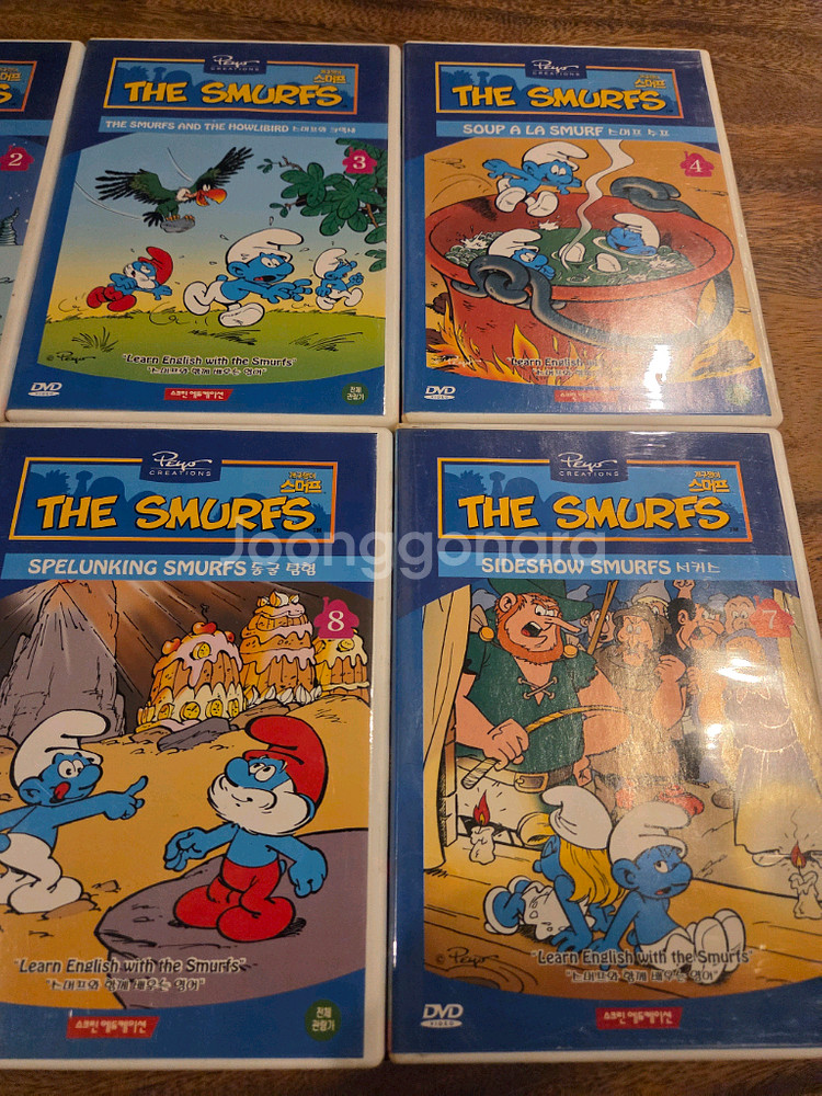 개구쟁이 스머프 애니메이션 DVD 8권 세트 개인소장하던겁니다.--2