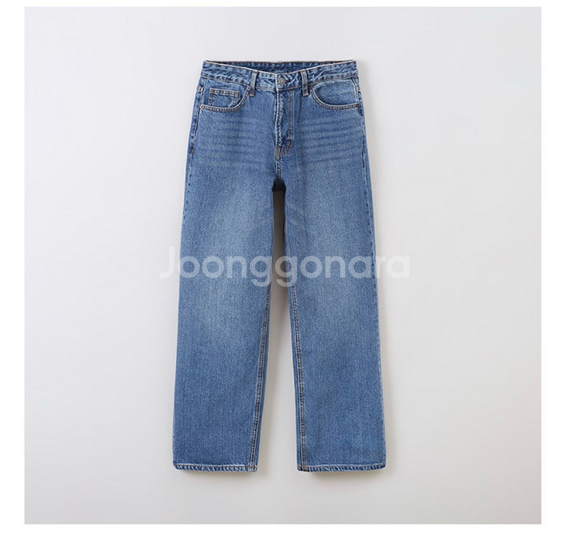 스파오 남성 데일리지 와이드진 인디고/블랙 색상--1