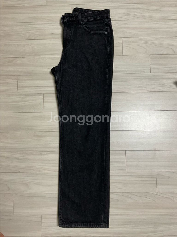 스파오 남성 데일리지 와이드진 인디고/블랙 색상--6