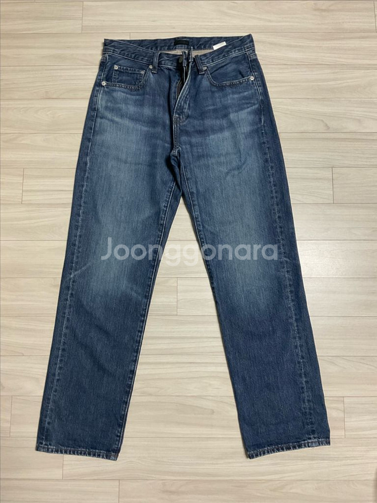 스파오 남성 데일리지 와이드진 인디고/블랙 색상--8