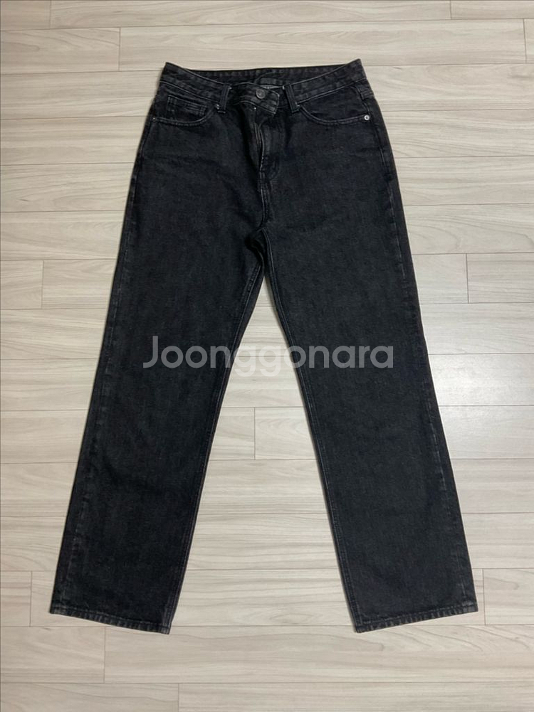 스파오 남성 데일리지 와이드진 인디고/블랙 색상--9