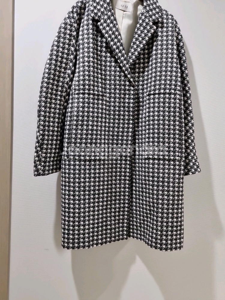 SJSJ 하운드투스 체크 코트--2