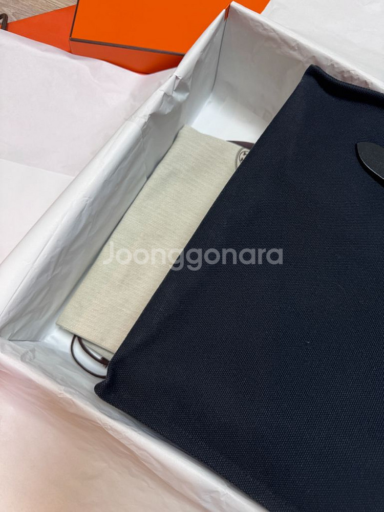 최종가. Hermes 에르메스 에트리비에르 쇼퍼백 (블랙-캔버스/헌터가죽)--4