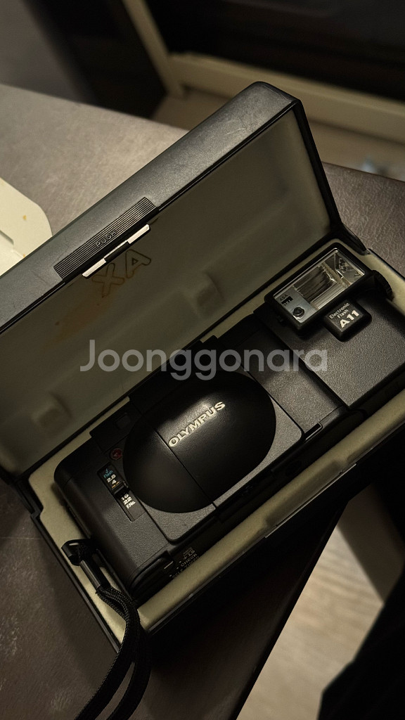 올림푸스 xa 필름카메라 (케이스 + 플래쉬)--1