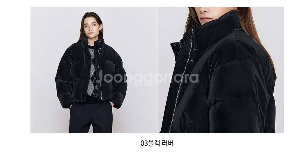 지오다노 벨벳 레더 숏 푸퍼 S--3