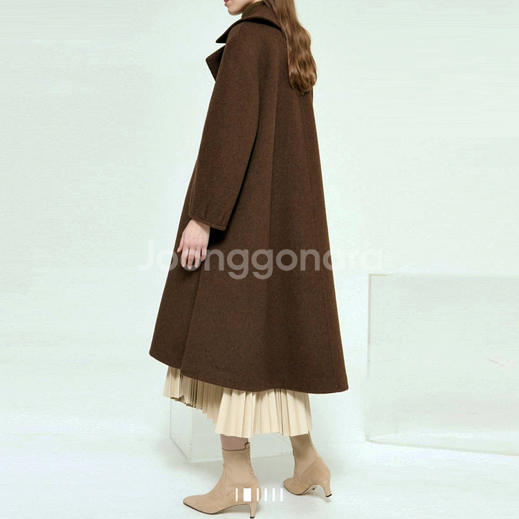 마인(MINE) 라쿤블렌드 와이드카라 핸드메이드코트 프리사이즈--1