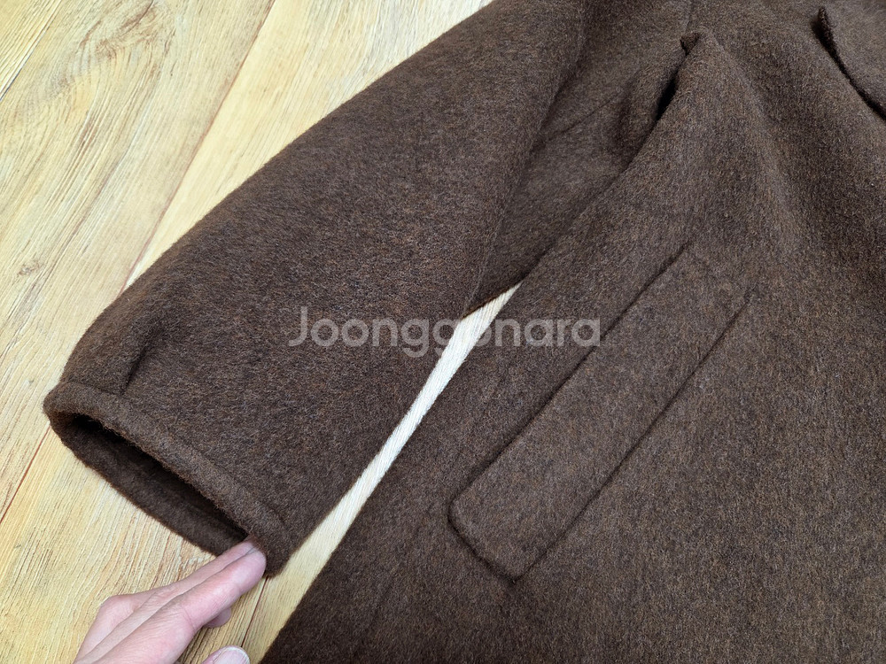 마인(MINE) 라쿤블렌드 와이드카라 핸드메이드코트 프리사이즈--4