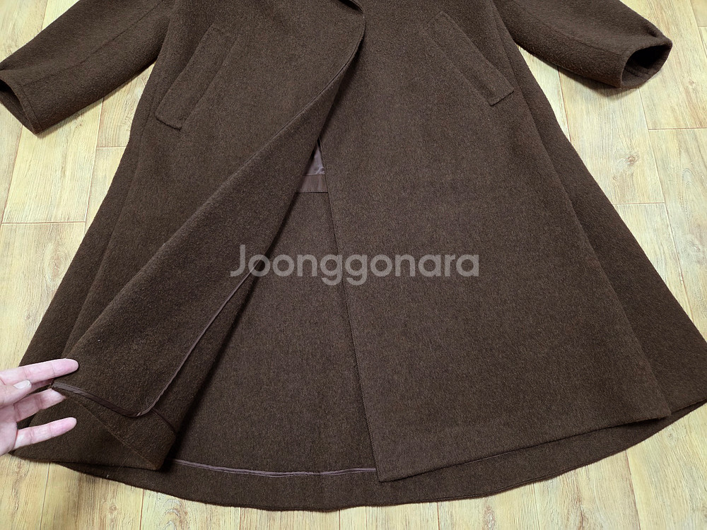 마인(MINE) 라쿤블렌드 와이드카라 핸드메이드코트 프리사이즈--7