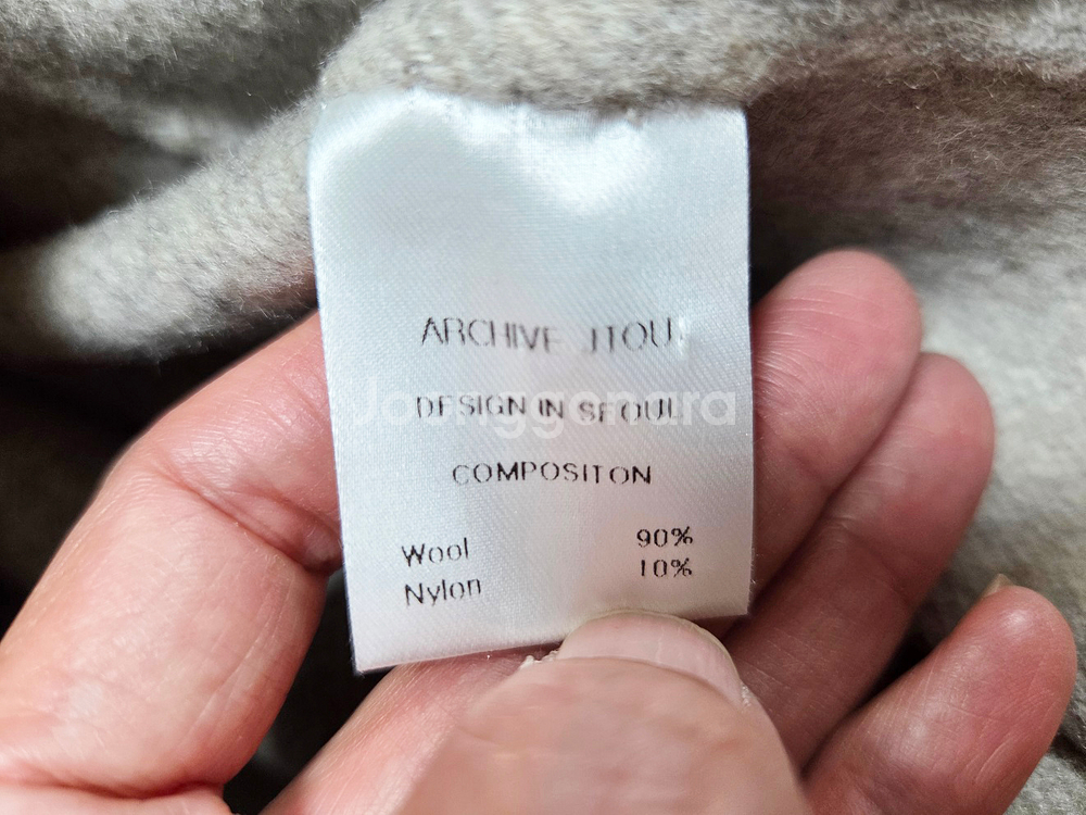 아카이브제이투유(ARCHIVE JTOU) 숏 핸드메이드 울코트 프리사이즈--8