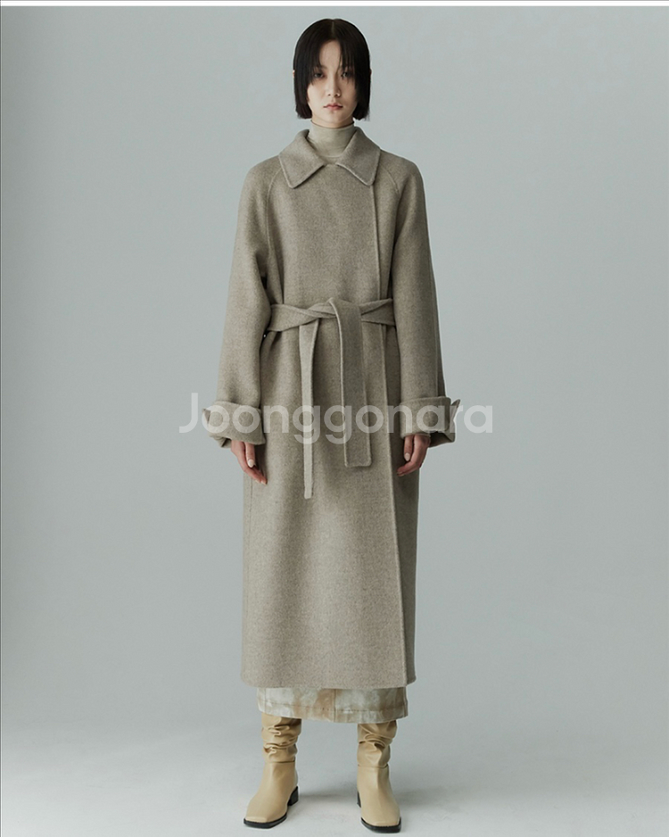 리이 RE RHEE 핸드메이드 울 블렌드 코트--1