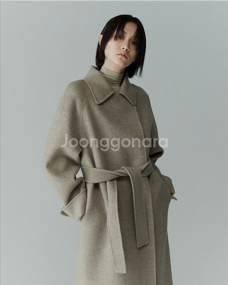 리이 RE RHEE 핸드메이드 울 블렌드 코트--0