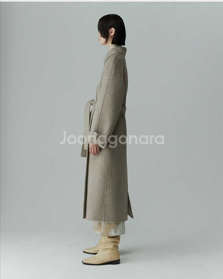 리이 RE RHEE 핸드메이드 울 블렌드 코트--3