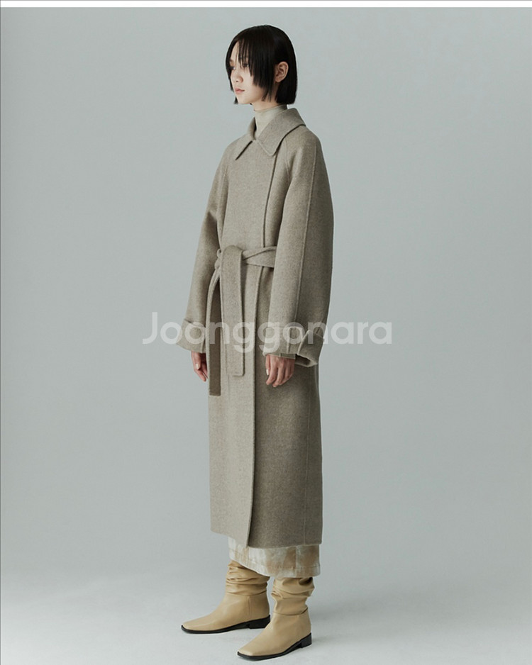 리이 RE RHEE 핸드메이드 울 블렌드 코트--2