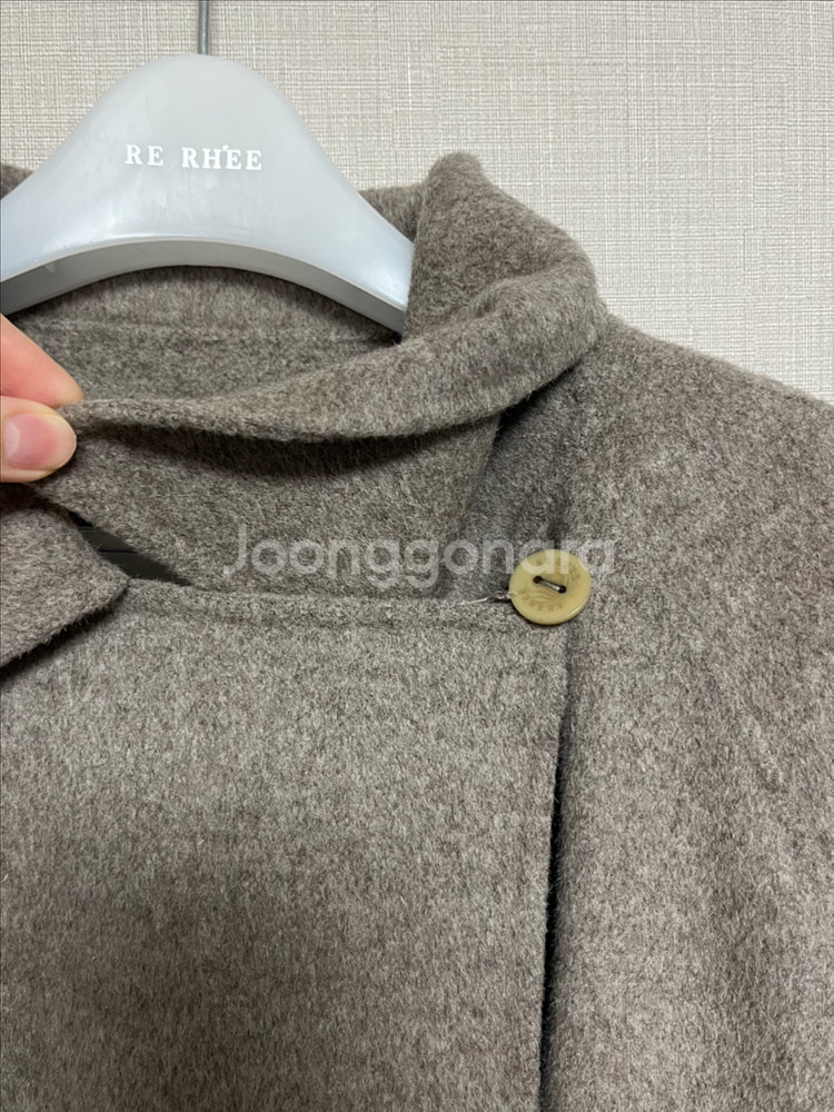 리이 RE RHEE 핸드메이드 울 블렌드 코트--8