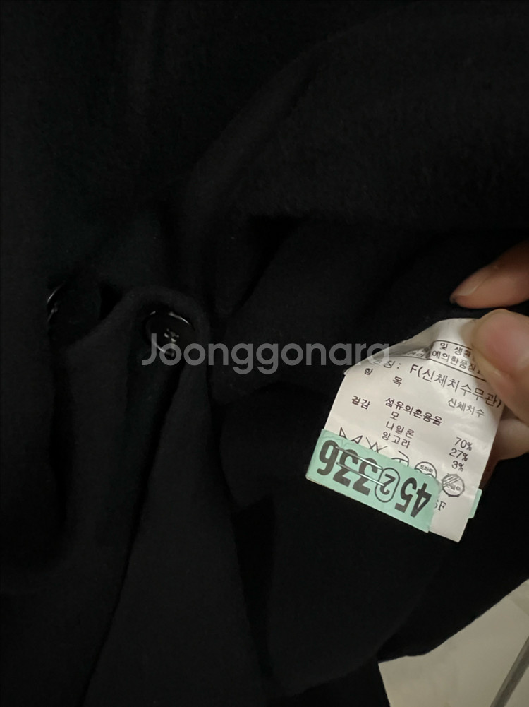 스튜디오톰보이 울 앙고라 후드 핸드메이드 코트 TOMBOY 롱 네이비--8