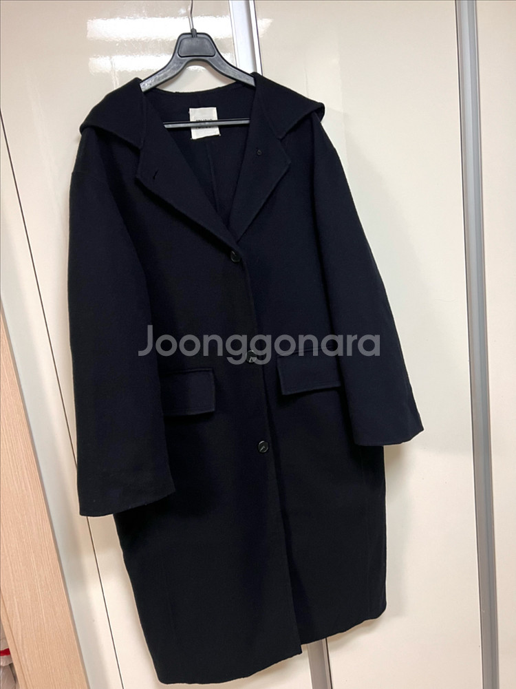 스튜디오톰보이 울 앙고라 후드 핸드메이드 코트 TOMBOY 롱 네이비--10