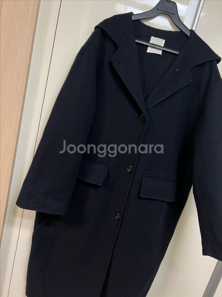 스튜디오톰보이 울 앙고라 후드 핸드메이드 코트 TOMBOY 롱 네이비--12