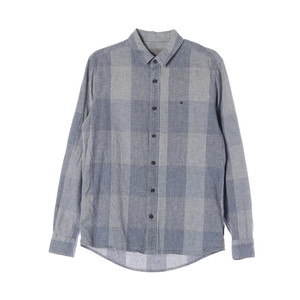 [M]캘빈클라인 진 린넨 블루 체크 스몰로고 긴팔 셔츠