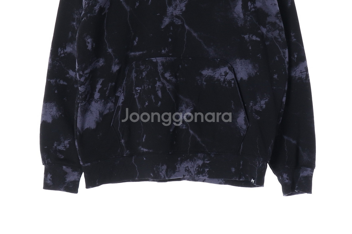 [XL]언더 아머 블랙 퍼플 락라이벌 플리스 맨투맨 스웨트셔츠--2