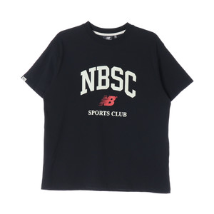 [M]뉴발란스 블랙 로고 프린팅 반팔 크루넥 티셔츠