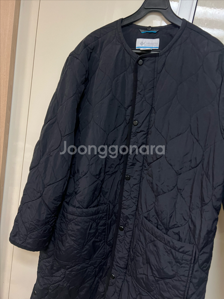 22년 컬럼비아 옴니히트 발열 퀼팅 롱점퍼 자켓 누빔 패딩 경량 블랙 검정--5