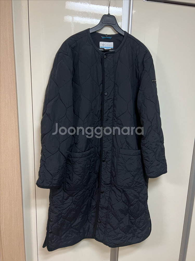 22년 컬럼비아 옴니히트 발열 퀼팅 롱점퍼 자켓 누빔 패딩 경량 블랙 검정--10