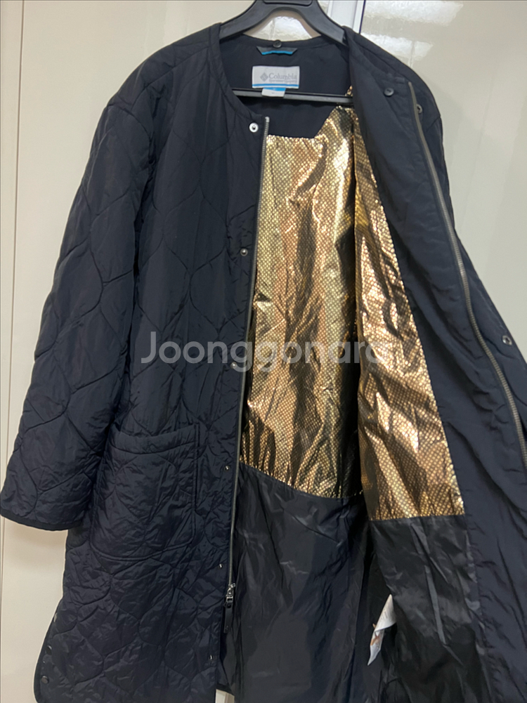 22년 컬럼비아 옴니히트 발열 퀼팅 롱점퍼 자켓 누빔 패딩 경량 블랙 검정--14