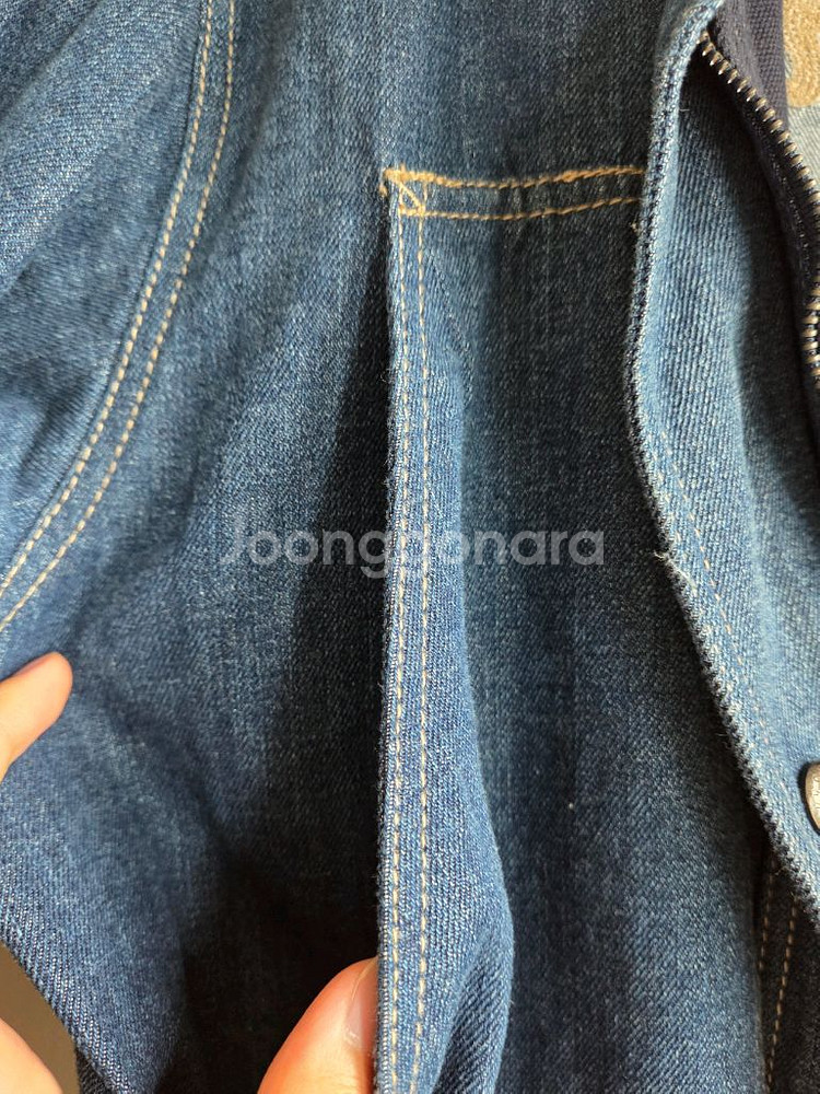 써스데이 아일랜드 데님 롱 자켓 사이즈s--2