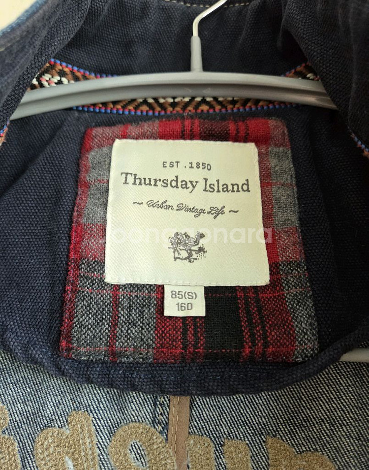 써스데이 아일랜드 데님 롱 자켓 사이즈s--5