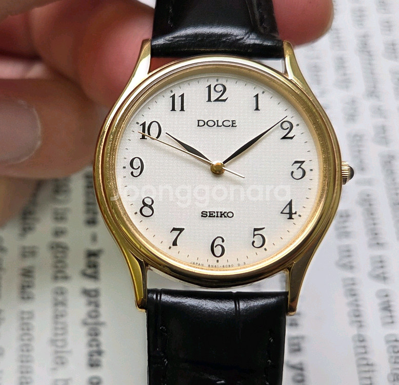빈티지 세이코 돌체 화이트 아라빅 입체다이얼 논데이트--0