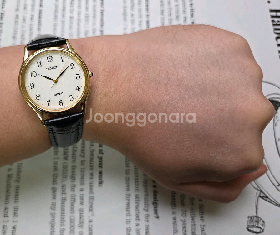 빈티지 세이코 돌체 화이트 아라빅 입체다이얼 논데이트--6