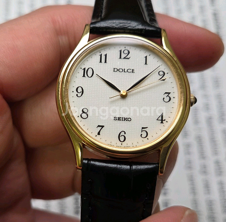 빈티지 세이코 돌체 화이트 아라빅 입체다이얼 논데이트--1