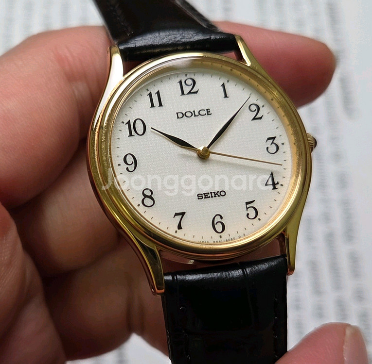 빈티지 세이코 돌체 화이트 아라빅 입체다이얼 논데이트--3