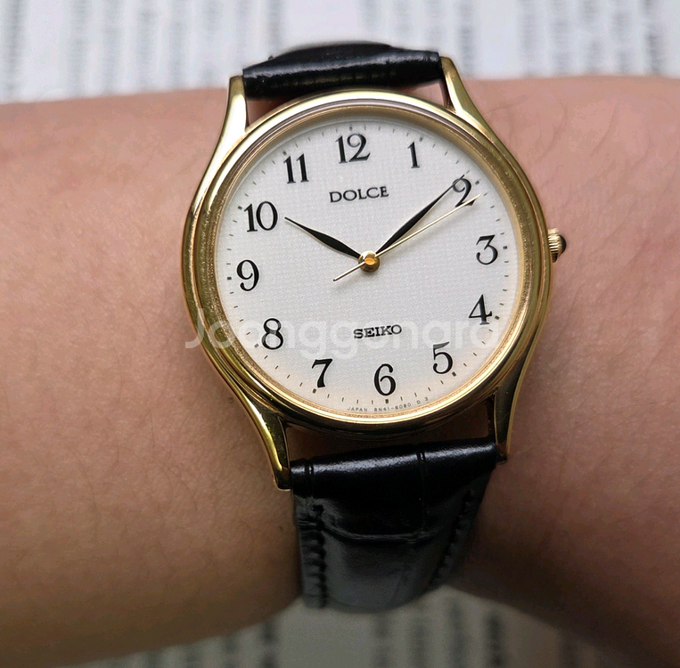빈티지 세이코 돌체 화이트 아라빅 입체다이얼 논데이트--7