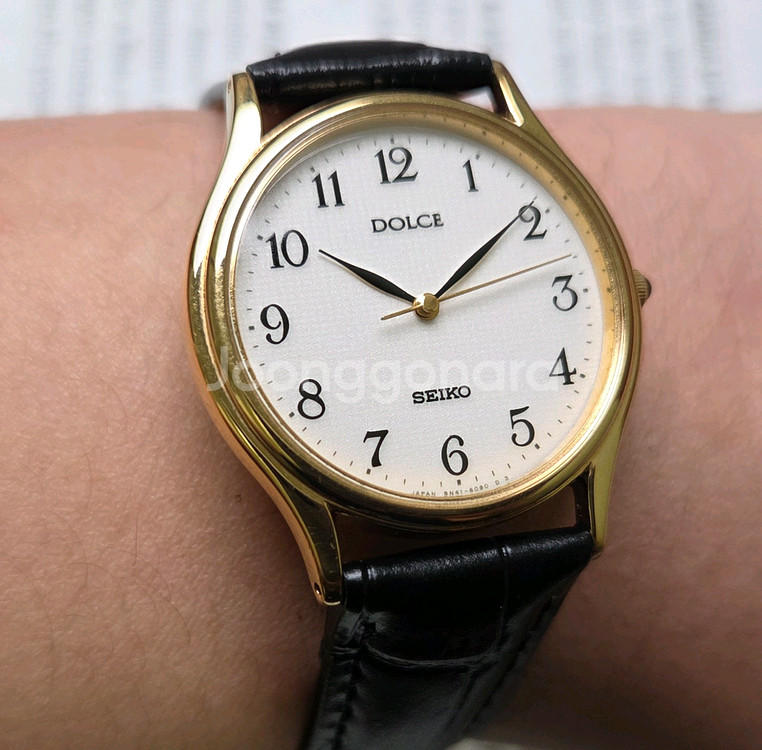 빈티지 세이코 돌체 화이트 아라빅 입체다이얼 논데이트--8