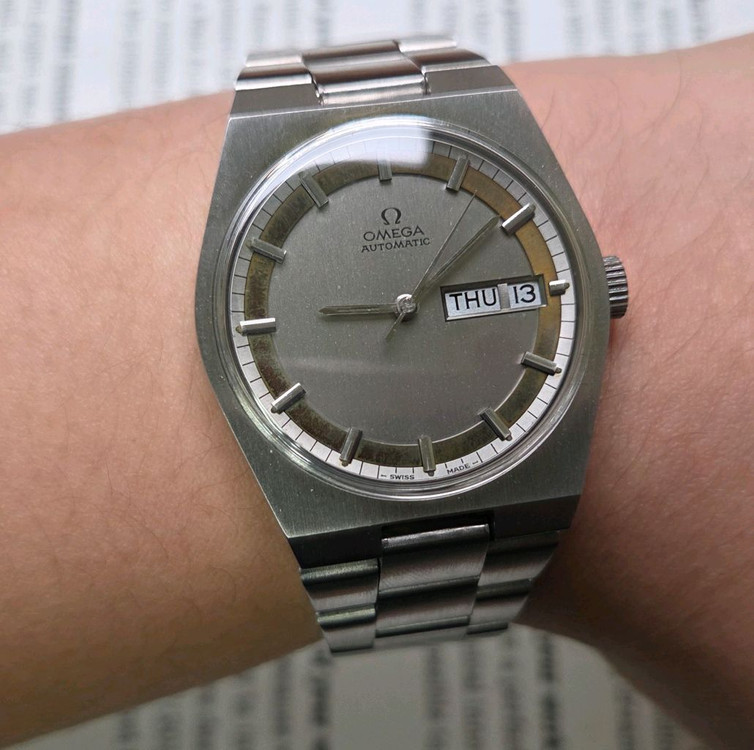 레어] 빈티지 오메가 제네브 데이데이트 희귀 동심원 다 이미지