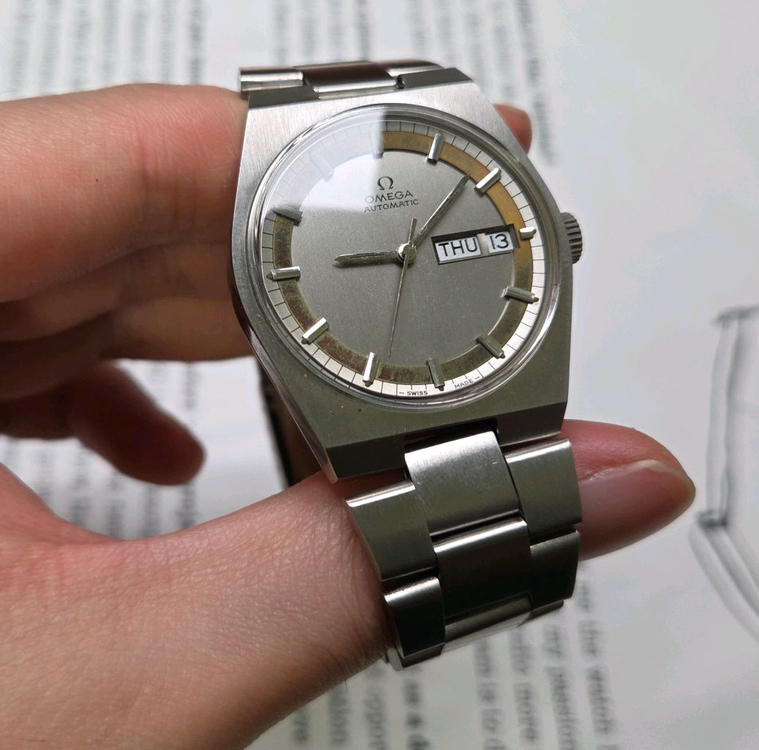 레어] 빈티지 오메가 제네브 데이데이트 희귀 동심원 다 이미지