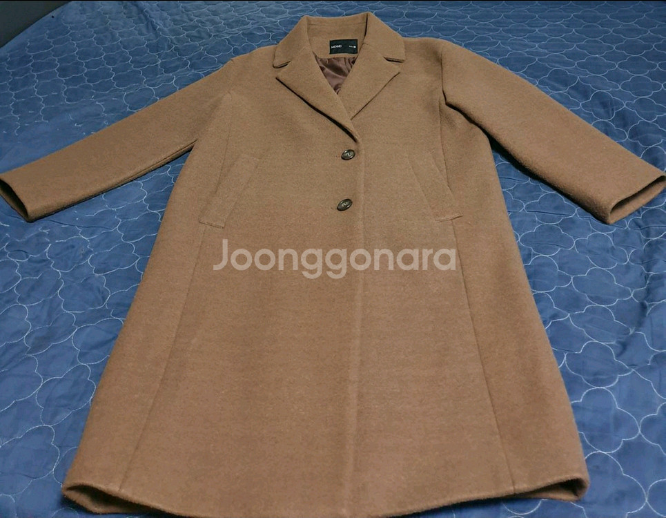 미쏘 모직 롱코트 브라운 (S)--0