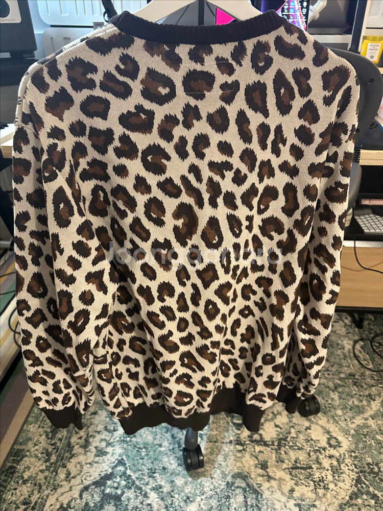레오파드 패턴 가디건--2