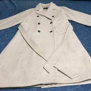 로렌하이 울100% 핸드메이드 벤티드 울 롱코트 크림 (S)