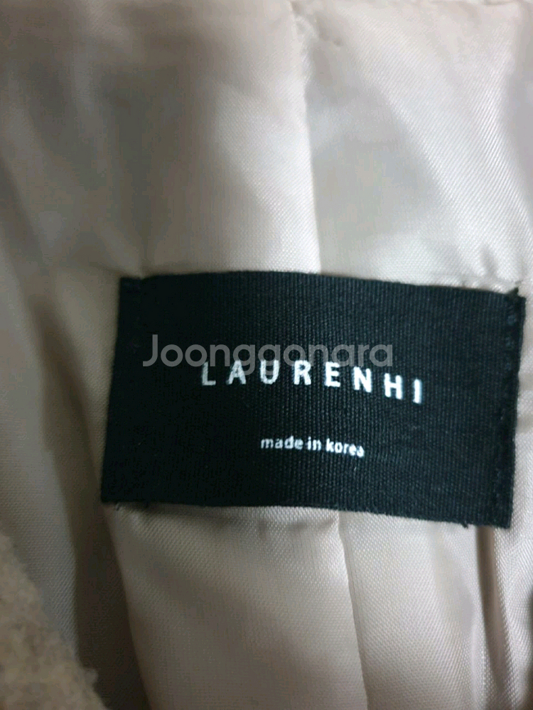 로렌하이 울100% 핸드메이드 벤티드 울 롱코트 크림 (S)--2