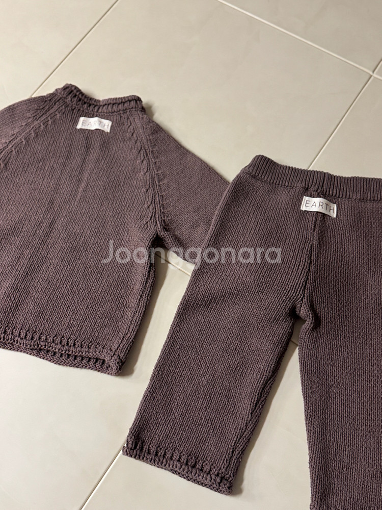 얼스 얼쓰 니트 상하 브라운 4사이즈--2