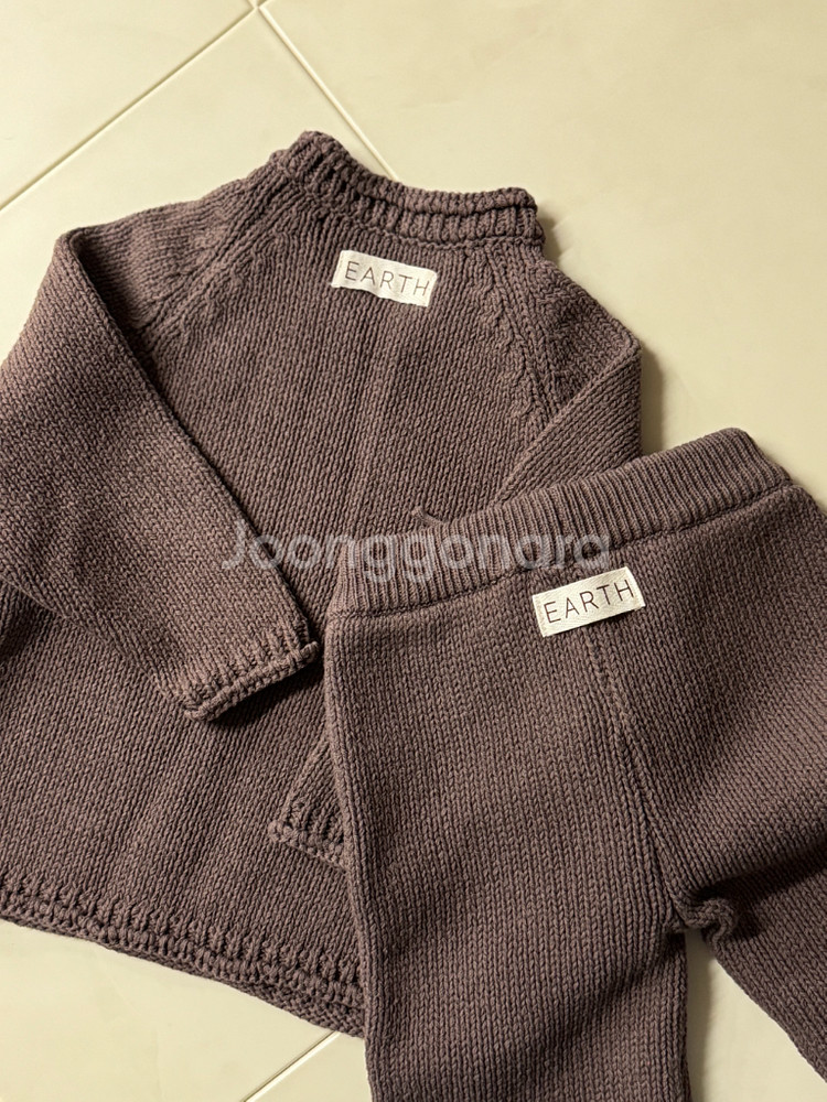 얼스 얼쓰 니트 상하 브라운 4사이즈--3