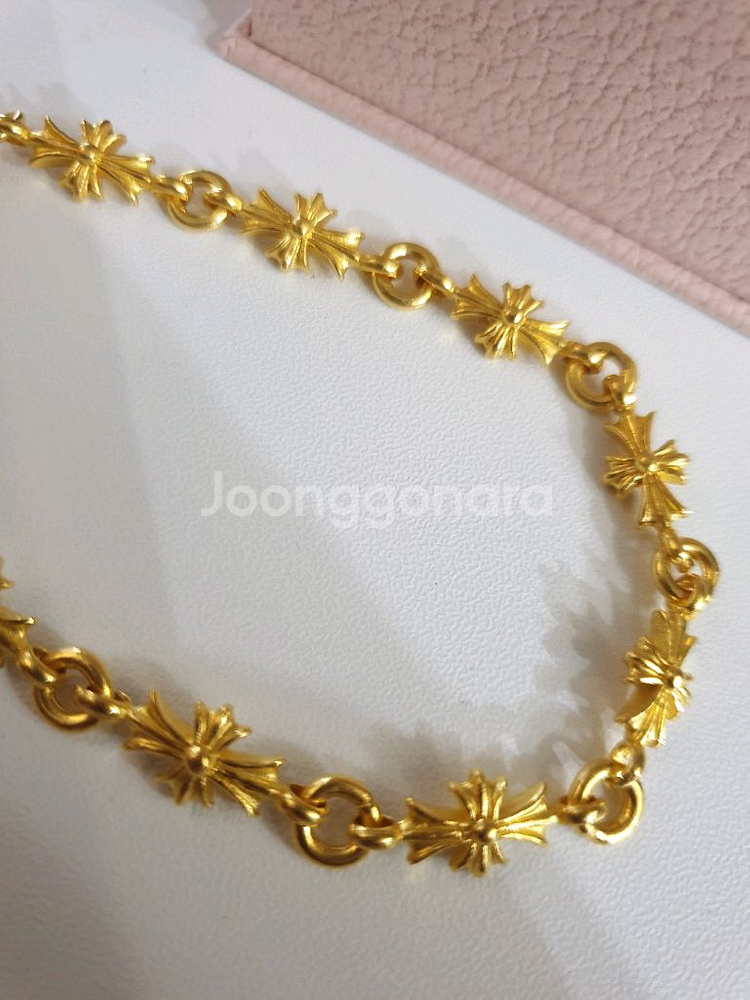 24K 순금 십자가 팔찌 새제품--0