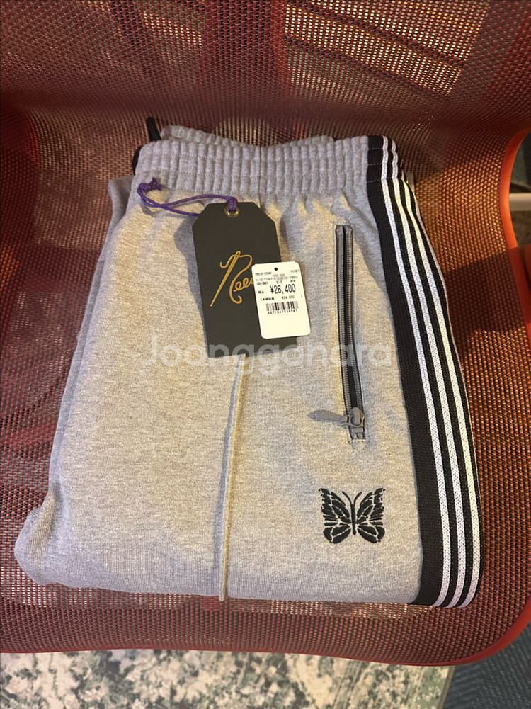 니들스 별주 코튼 트랙 팬츠 그레이--0