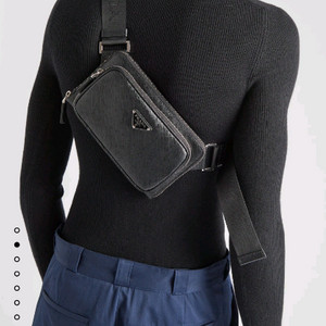 프라다 사피아노 가죽 벨트백